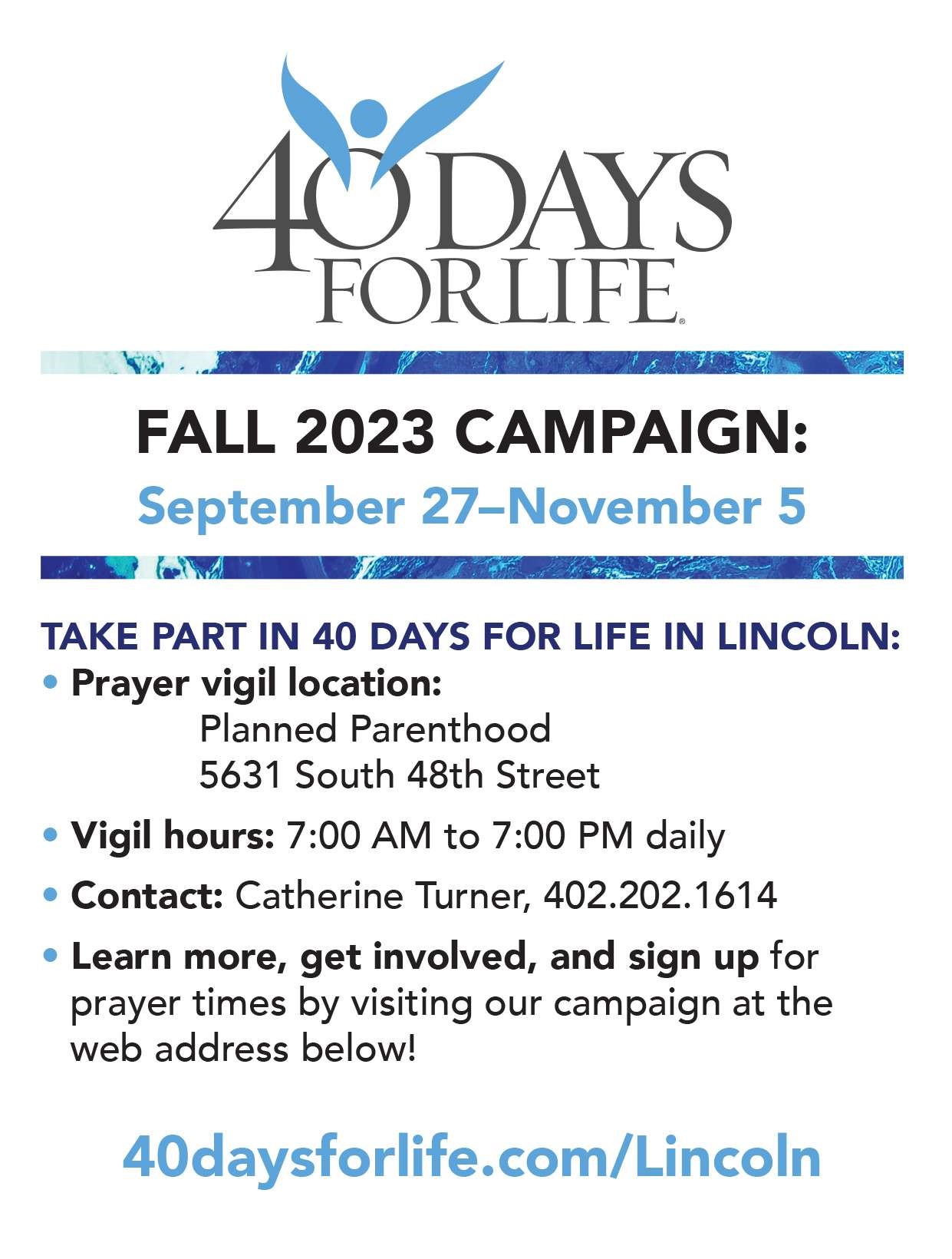 40 days for life fall 2023