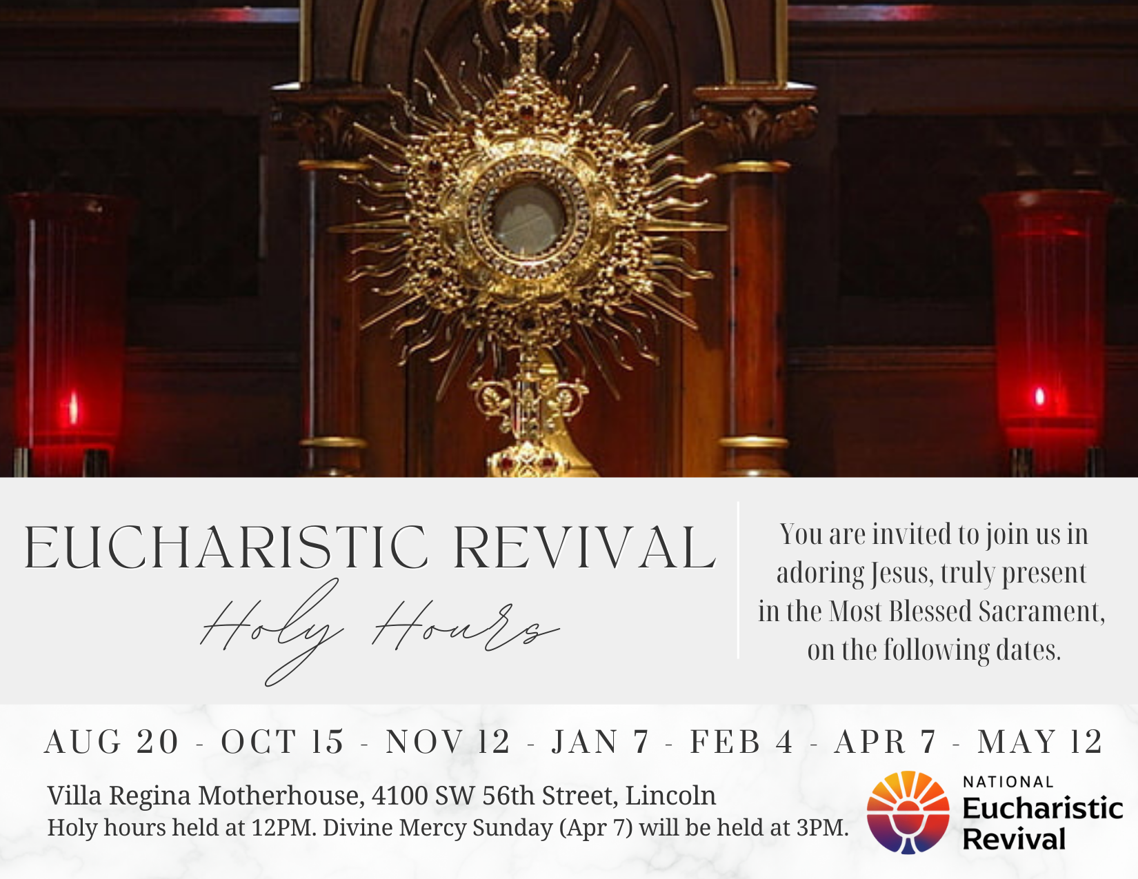 Eucharistic Revival Holy Hours Postcard